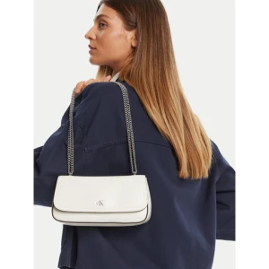 Torebka Calvin Klein Ck Convertible Chain Small Bag LV04F3172G Biały