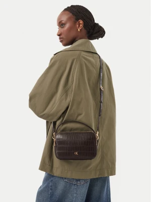 Torebka Calvin Klein Ck Croc Camera Bag LV04F3905G Brązowy ciemny