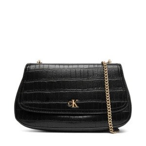 Torebka Calvin Klein Ck Croc Conv Chain Medium Bag LV04F3284G Czarny