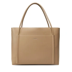 Torebka Calvin Klein Ck Linn Large Shopper K60K613109 Beżowy