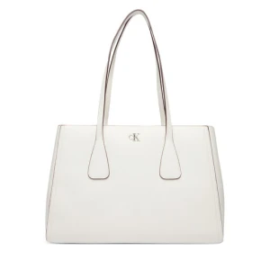 Torebka Calvin Klein Ck Medium Work Tote LV04F3442G Biały