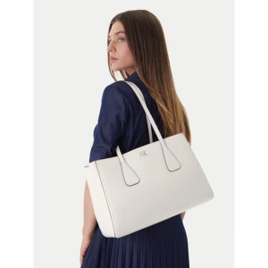 Torebka Calvin Klein Ck Medium Work Tote LV04F3442G Biały