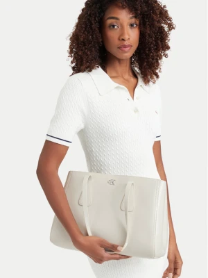 Torebka Calvin Klein Ck Medium Work Tote LV04F3442G Biały