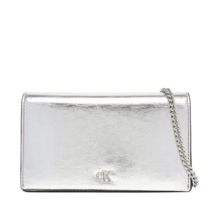 Torebka Calvin Klein Ck Metallic Wallet On Chain LV04F3320G Srebrny