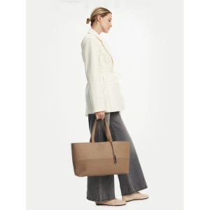 Torebka Calvin Klein Ck Mixmedia Shopper_Mono K60K613166 Beżowy