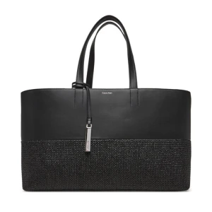 Torebka Calvin Klein Ck Mixmedia Shopper_Raffia K60K613167 Czarny