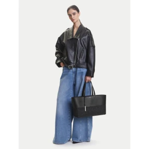 Torebka Calvin Klein Ck Mixmedia Shopper_Raffia K60K613167 Czarny