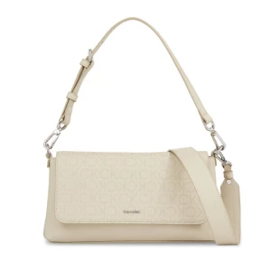 Torebka Calvin Klein Ck Must Shoulder Bag_Epi Mono K60K611762 Écru