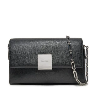 Torebka Calvin Klein Ck Plaque Sm Crossbody W/Chain K60K612785 Czarny