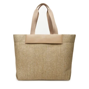 Torebka Calvin Klein Ck Raffia Large Shopper K60K613025 Beżowy