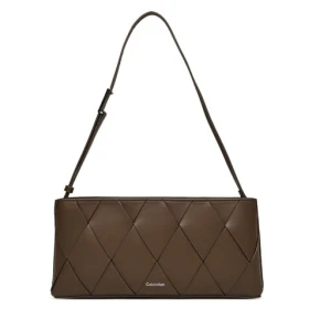 Torebka Calvin Klein Ck Woven Elongated Shoulder Bag K60K612992 Brązowy