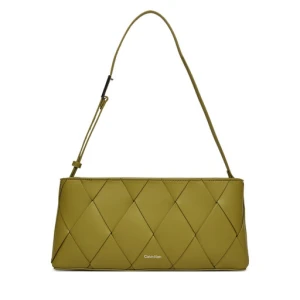 Torebka Calvin Klein Ck Woven Elongated Shoulder Bag K60K612992 Zielony
