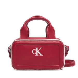 Torebka Calvin Klein Contrast Ck Mini Bauletto Bag LV04F1257G Bordowy