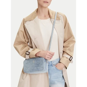 Torebka Calvin Klein Denim Ew Double Zip Camera Bag LV04F3226G Błękitny