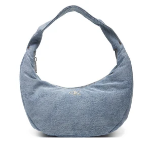 Torebka Calvin Klein Denim Soft Crescent Sm LV04F3207G Niebieski