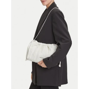 Torebka Calvin Klein Drawstring Plisse Crossbody LV04F3076G Biały
