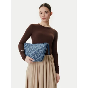 Torebka Calvin Klein Emblem Aop Denim Bucket LV04F3432G Niebieski