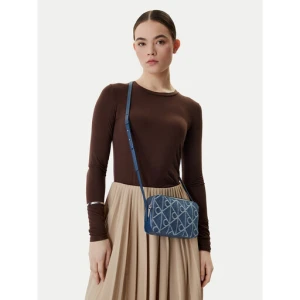 Torebka Calvin Klein Emblem Aop Denim Camera Bag LV04F3430G Niebieski