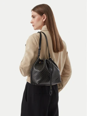 Torebka Calvin Klein Emblem Aop Drawstring Bucket LV04F3785G Czarny