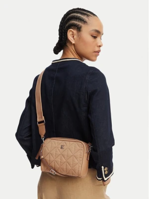 Torebka Calvin Klein Emblem Aop Jacquard Bucket LV04F3648G Beżowy