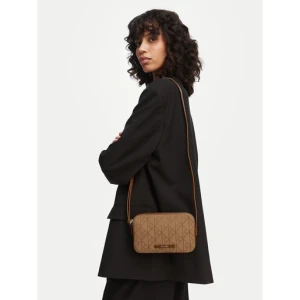 Torebka Calvin Klein Emblem Aop Jacquard Camera Bag LV04F3533G Brązowy