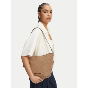 Torebka Calvin Klein Emblem Aop Jacquard Camera Bag LV04F3535G Brązowy