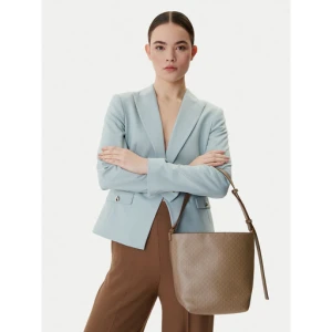 Torebka Calvin Klein Emblem Aop Medium Bucket LV04F3365G Beżowy