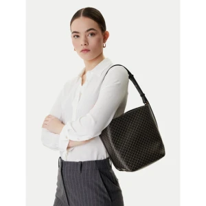Torebka Calvin Klein Emblem Aop Medium Bucket LV04F3365G Czarny