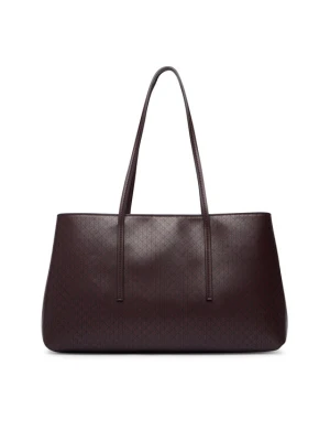 Torebka Calvin Klein Emblem Aop Medium Work Tote LV04F3786G Bordowy