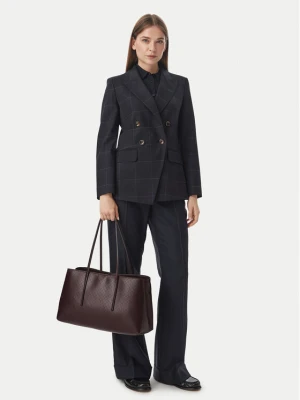 Torebka Calvin Klein Emblem Aop Medium Work Tote LV04F3786G Bordowy