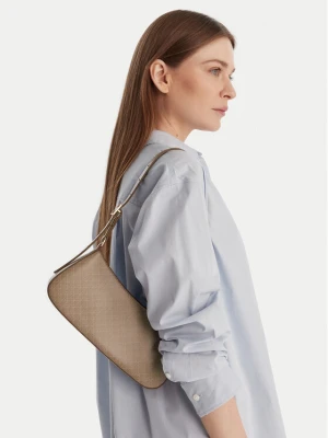 Torebka Calvin Klein Emblem Aop Small Shoulder Bag LV04F3324G Beżowy