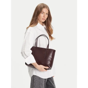 Torebka Calvin Klein Emblem Aop Small Tote LV04F3267G Bordowy