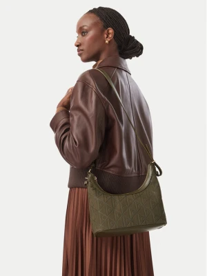 Torebka Calvin Klein Emblem Aop Sueded Shoulder Bag LV04F3880G Zielony ciemny