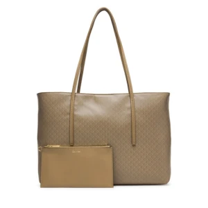 Torebka Calvin Klein Emblem Aop Tote W/ Pouch LV04F3266G Beżowy