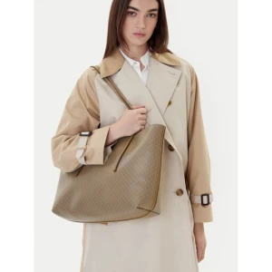 Torebka Calvin Klein Emblem Aop Tote W/ Pouch LV04F3266G Beżowy