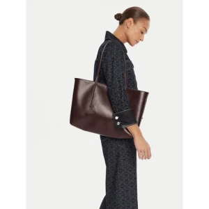 Torebka Calvin Klein Emblem Aop Tote W/ Pouch LV04F3266G Bordowy