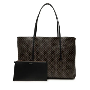 Torebka Calvin Klein Emblem Aop Tote W/ Pouch LV04F3266G Czarny