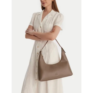 Torebka Calvin Klein Emblem Hw Lthr Shoulder Bag LV04F3262G Beżowy