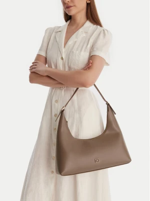 Torebka Calvin Klein Emblem Hw Lthr Shoulder Bag LV04F3262G Beżowy
