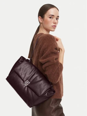 Torebka Calvin Klein Emblem Hw Padded Satchel LV04F3615G Bordowy