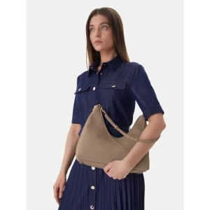 Torebka Calvin Klein Emblem Hw Pebble Shoulder Bag LV04F3495G Beżowy