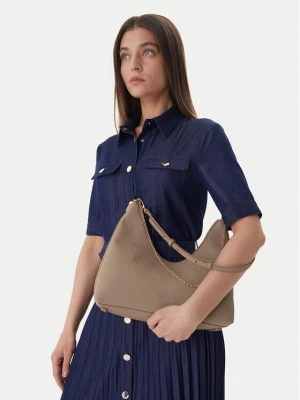 Torebka Calvin Klein Emblem Hw Pebble Shoulder Bag LV04F3495G Beżowy