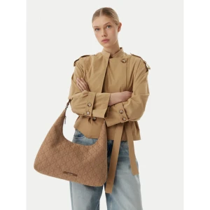 Torebka Calvin Klein Emblem Jacquard LV04F3635G Brązowy