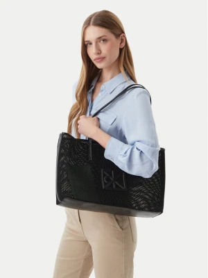 Torebka Calvin Klein Emblem Mesh Tote LV04F3380G Czarny
