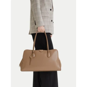 Torebka Calvin Klein Emblem Trio Large Work Bag LV04F3368G Beżowy