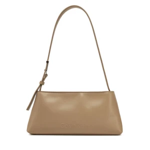 Torebka Calvin Klein Embossed Logo Shoulder Bag K60K612550 Beżowy