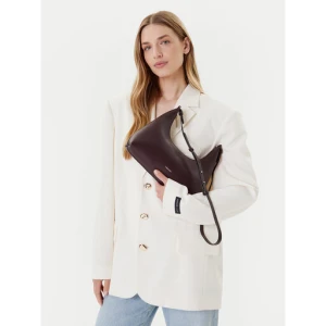 Torebka Calvin Klein Foil Logo Conv Shoulder Bag LV04F3272G Bordowy