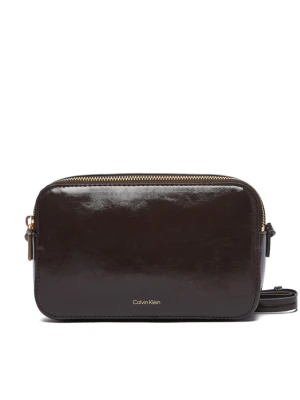 Torebka Calvin Klein Foil Logo Glossy Camera Bag LV04F3539G Brązowy
