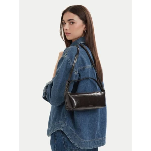 Torebka Calvin Klein Foil Logo Glossy Conv Bag LV04F3738G Brązowy