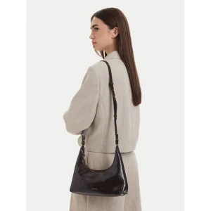 Torebka Calvin Klein Foil Logo Glossy Conv Shoulder B LV04F3737G Brązowy